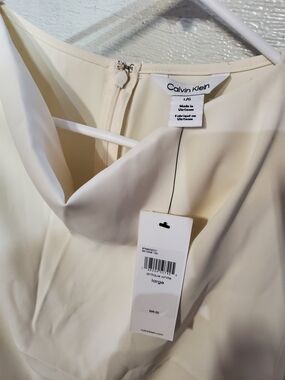 Calvin Klein Cream Cowl Neck Blouse